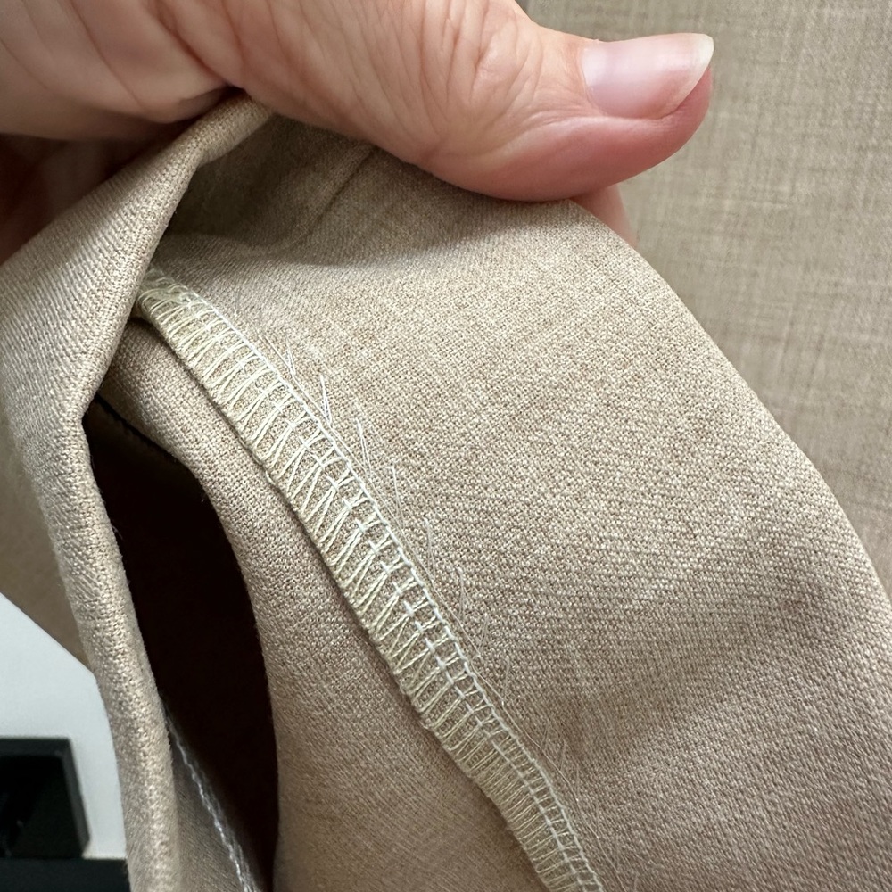 Aritzia Effortless pant in oatmeal Beige Straight-Leg Trousers - Picture 4 of 9